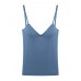 Women Solid Color Hollow Out Bra Vest Cotton V-Neck Tank Tops Women Solid Color Hollow Out Bra Vest Cotton V-Neck Tank Tops