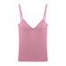 Women Solid Color Hollow Out Bra Vest Cotton V-Neck Tank Tops Women Solid Color Hollow Out Bra Vest Cotton V-Neck Tank Tops