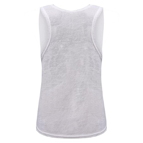 Loose Casual Women Sleeveless Transparent Tank Tops Loose Casual Women Sleeveless Transparent Tank Tops