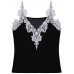 Sexy Lace Strap Patchwork Tank Tops Women Chiffon V Neck Thin Vest Sexy Lace Strap Patchwork Tank Tops Women Chiffon V Neck Thin Vest