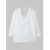 Sexy Loose Women V Neck Backless White Chiffon T-Shirt Sexy Loose Women V Neck Backless White Chiffon T-Shirt