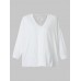 Sexy Loose Women V Neck Backless White Chiffon T-Shirt Sexy Loose Women V Neck Backless White Chiffon T-Shirt