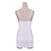 Lace Stitching Strap Vest For Women White Patchwork Sleeveless Tank Top