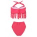 Sexy Hot Women Plus Size High Waist Push Up Tassle Swimsuit Sexy Hot Women Plus Size High Waist Push Up Tassle Swimsuit