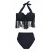 Sexy Hot Women Plus Size High Waist Push Up Tassle Swimsuit Sexy Hot Women Plus Size High Waist Push Up Tassle Swimsuit