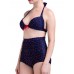 Women Vintage Dots Plus Size Wireless Backless High Waist Bikini Swimsuits Women Vintage Dots Plus Size Wireless Backless High Waist Bikini Swimsuits