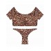 SWIMMART Sexy Short Sleeve Leopard Printed Elastic Tankinis Swimwear Sets SWIMMART Sexy Short Sleeve Leopard Printed Elastic Tankinis Swimwear Sets