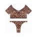 SWIMMART Sexy Short Sleeve Leopard Printed Elastic Tankinis Swimwear Sets SWIMMART Sexy Short Sleeve Leopard Printed Elastic Tankinis Swimwear Sets