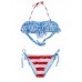 Women Sexy American Flag Fringe Bandeau Tassel Bikini Women Sexy American Flag Fringe Bandeau Tassel Bikini