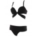 New Sexy Triangle Pure Color Bandage Strap Black White Swimsuit Bikini New Sexy Triangle Pure Color Bandage Strap Black White Swimsuit Bikini
