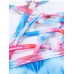Women Sexy High Neck Geometry Printed Hollow Out Back Padded Bikini Set Beachwear Women Sexy High Neck Geometry Printed Hollow Out Back Padded Bikini Set Beachwear