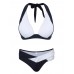 Women Color Block Criss-Cross Sexy Wire Free Bikini Set Bandage Bathing Suits Women Color Block Criss-Cross Sexy Wire Free Bikini Set Bandage Bathing Suits