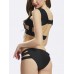 Sexy Women Strappy Square Neck Hollow Solid Color High Cut Bandage Bikini Set Swimsuit Sexy Women Strappy Square Neck Hollow Solid Color High Cut Bandage Bikini Set Swimsuit
