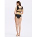 Sexy Women Strappy Square Neck Hollow Solid Color High Cut Bandage Bikini Set Swimsuit Sexy Women Strappy Square Neck Hollow Solid Color High Cut Bandage Bikini Set Swimsuit