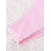 Women Sexy Pink Criss Cross Belt Wireless Bikini Halter Lace-Up Solid Color Swimwear Women Sexy Pink Criss Cross Belt Wireless Bikini Halter Lace-Up Solid Color Swimwear