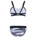 Sexy Stripe Bikini Front Small Key Hole Wireless Elastic Bikinis Sets Sexy Stripe Bikini Front Small Key Hole Wireless Elastic Bikinis Sets