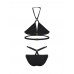 Sexy Pure Color Black Bandage Halter Strap Triangle Bikini Sets Sexy Pure Color Black Bandage Halter Strap Triangle Bikini Sets