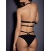 Sexy Pure Color Black Bandage Halter Strap Triangle Bikini Sets Sexy Pure Color Black Bandage Halter Strap Triangle Bikini Sets