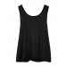 Casual Loose Sexy Black Cross Backless Tank Top For Women Casual Loose Sexy Black Cross Backless Tank Top For Women
