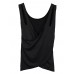 Casual Loose Sexy Black Cross Backless Tank Top For Women Casual Loose Sexy Black Cross Backless Tank Top For Women
