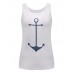 Casual Women Anchor Pattern Sleeveless Solid Vest Tank Top Casual Women Anchor Pattern Sleeveless Solid Vest Tank Top