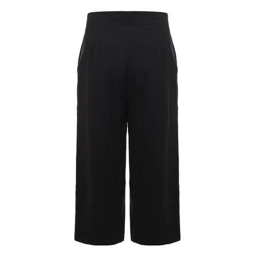 Black Casual Women High Waist Pocket Loose Wide Leg Pants Black Casual Women High Waist Pocket Loose Wide Leg Pants