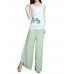 Elegant Women Lotus Ink Printing Fake Two-piece Cotton Linen Tank Top Elegant Women Lotus Ink Printing Fake Two-piece Cotton Linen Tank Top