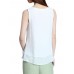 Elegant Women Lotus Ink Printing Fake Two-piece Cotton Linen Tank Top Elegant Women Lotus Ink Printing Fake Two-piece Cotton Linen Tank Top
