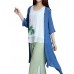 Elegant Women Lotus Ink Printing Fake Two-piece Cotton Linen Tank Top Elegant Women Lotus Ink Printing Fake Two-piece Cotton Linen Tank Top