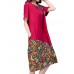 Elegant Women Chinese Frog Printing Patchwork Cotton Linen Dress Elegant Women Chinese Frog Printing Patchwork Cotton Linen Dress