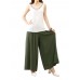 Women Loose Waistband Pure Color Cotton Linen Wide Leg Pants Women Loose Waistband Pure Color Cotton Linen Wide Leg Pants