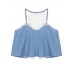 Casual Women V-Neck Sleeveless Short Lace Sling Denim Vest Casual Women V-Neck Sleeveless Short Lace Sling Denim Vest