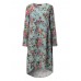 Women Retro Floral Printing Kaftan Long Sleeve Maxi Dress Women Retro Floral Printing Kaftan Long Sleeve Maxi Dress