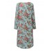 Women Retro Floral Printing Kaftan Long Sleeve Maxi Dress Women Retro Floral Printing Kaftan Long Sleeve Maxi Dress