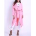 Casual Women Long Sleeve Pure Color Duster Jacket With Belt Casual Women Long Sleeve Pure Color Duster Jacket With Belt
