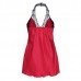 Sexy Halter Lace Imitation Silk Nightdress Backless Adult Cute Babydolls Sleepwear Sexy Halter Lace Imitation Silk Nightdress Backless Adult Cute Babydolls Sleepwear