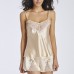Sexy Luxurious Lace Bow Silk Pajamas Cleavage See-through Sleepwear Sets Sexy Luxurious Lace Bow Silk Pajamas Cleavage See-through Sleepwear Sets