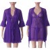 Three-piece Women Sexy Transparent Mesh Slip Dress Pure Color Robe Sleepwear Sets Three-piece Women Sexy Transparent Mesh Slip Dress Pure Color Robe Sleepwear Sets
