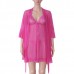 Three-piece Women Sexy Transparent Mesh Slip Dress Pure Color Robe Sleepwear Sets Three-piece Women Sexy Transparent Mesh Slip Dress Pure Color Robe Sleepwear Sets