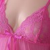 Three-piece Women Sexy Transparent Mesh Slip Dress Pure Color Robe Sleepwear Sets Three-piece Women Sexy Transparent Mesh Slip Dress Pure Color Robe Sleepwear Sets
