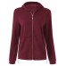 Casual Women Zip Pure Color Loose Jersey Jacket Coat Hoodie Sweatshirt Casual Women Zip Pure Color Loose Jersey Jacket Coat Hoodie Sweatshirt