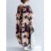 Casual S-5XL Women Loose Lotus Printing Dress Casual S-5XL Women Loose Lotus Printing Dress