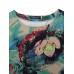 Casual S-5XL Women Loose Lotus Printing Dress Casual S-5XL Women Loose Lotus Printing Dress
