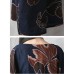 Women Vintage Plus Size Fish Printed Dresses Round Neck Mid Dress Women Vintage Plus Size Fish Printed Dresses Round Neck Mid Dress