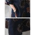 Women Vintage Plus Size Fish Printed Dresses Round Neck Mid Dress Women Vintage Plus Size Fish Printed Dresses Round Neck Mid Dress