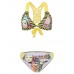 Sexy Crochet Mixed Color Printed Striped Deep Plunge Wireless Bikini Sets Sexy Crochet Mixed Color Printed Striped Deep Plunge Wireless Bikini Sets