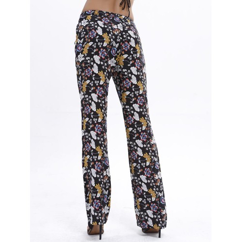 Boho Women Casual Print Elastic Waist Full Length Pants 6 Colors Boho Women Casual Print Elastic Waist Full Length Pants 6 Colors