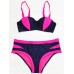 Sexy Patchwork Backless Wirelss Push Up Breathable Bikini Beachwear For Women Sexy Patchwork Backless Wirelss Push Up Breathable Bikini Beachwear For Women