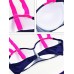 Sexy Patchwork Backless Wirelss Push Up Breathable Bikini Beachwear For Women Sexy Patchwork Backless Wirelss Push Up Breathable Bikini Beachwear For Women
