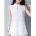 Women Vintage Plate Buckle Sleeveless Tank Tops Women Vintage Plate Buckle Sleeveless Tank Tops
